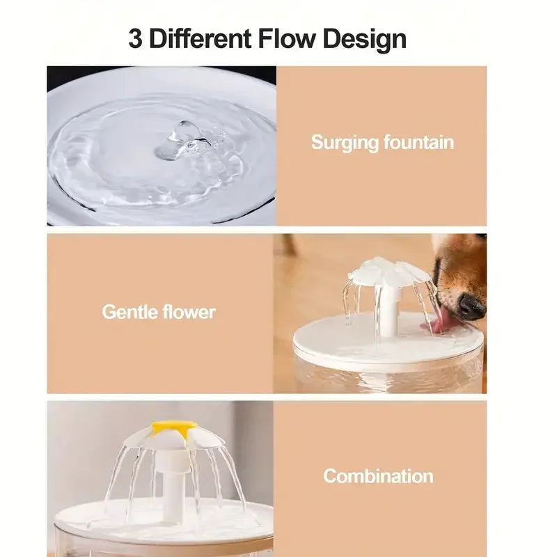 【流れる天然水】静音ペット用自動給水器 1.2L（猫・小型犬用）