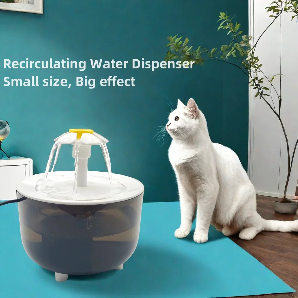 【流れる天然水】静音ペット用自動給水器 1.2L（猫・小型犬用）