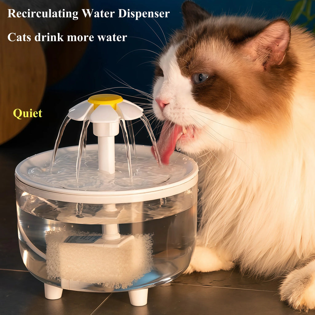 【流れる天然水】静音ペット用自動給水器 1.2L（猫・小型犬用）
