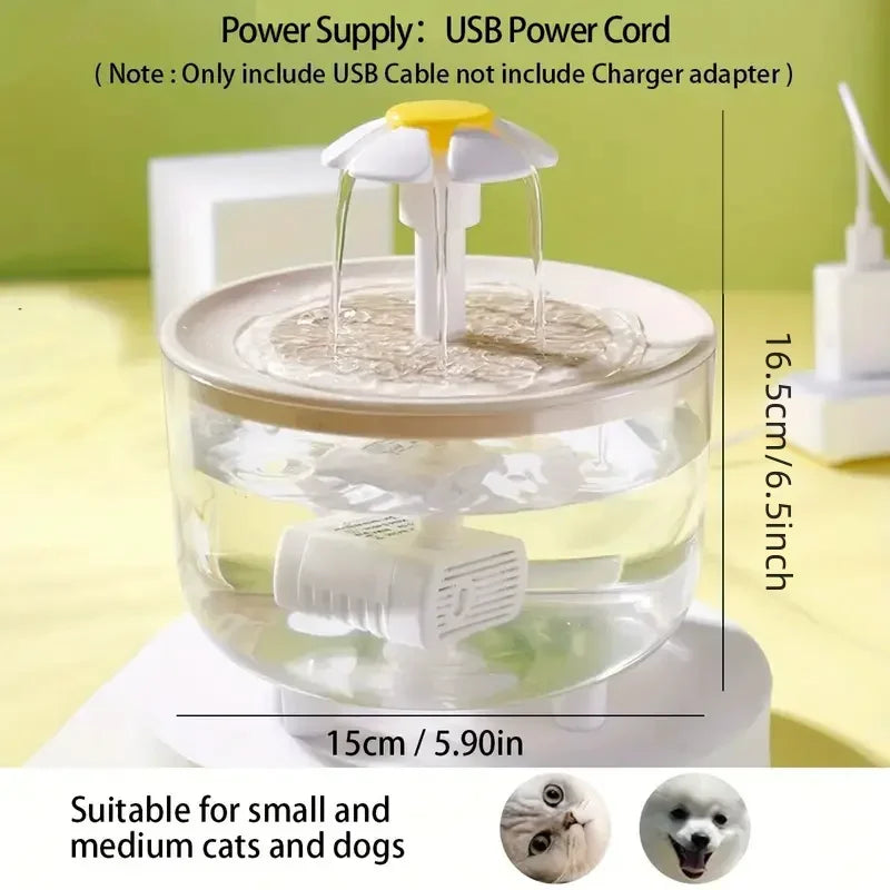 【流れる天然水】静音ペット用自動給水器 1.2L（猫・小型犬用）